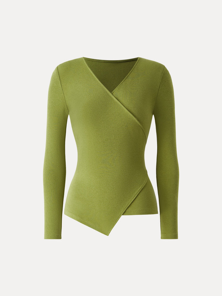 Elena| Camiseta Verde con Cuello en V