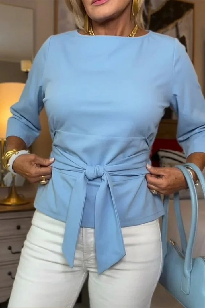 María™ | Top Elegante con Lazo a la Cintura