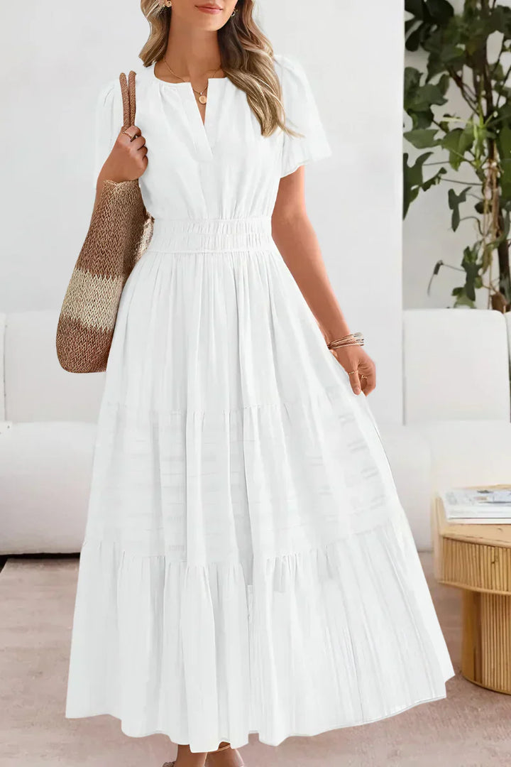 Emma | Vestido maxi con cintura fruncida