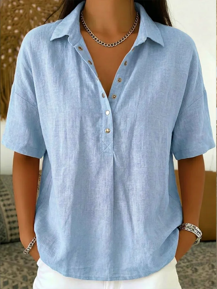 Violeta | Blusa con Cuello y Botones
