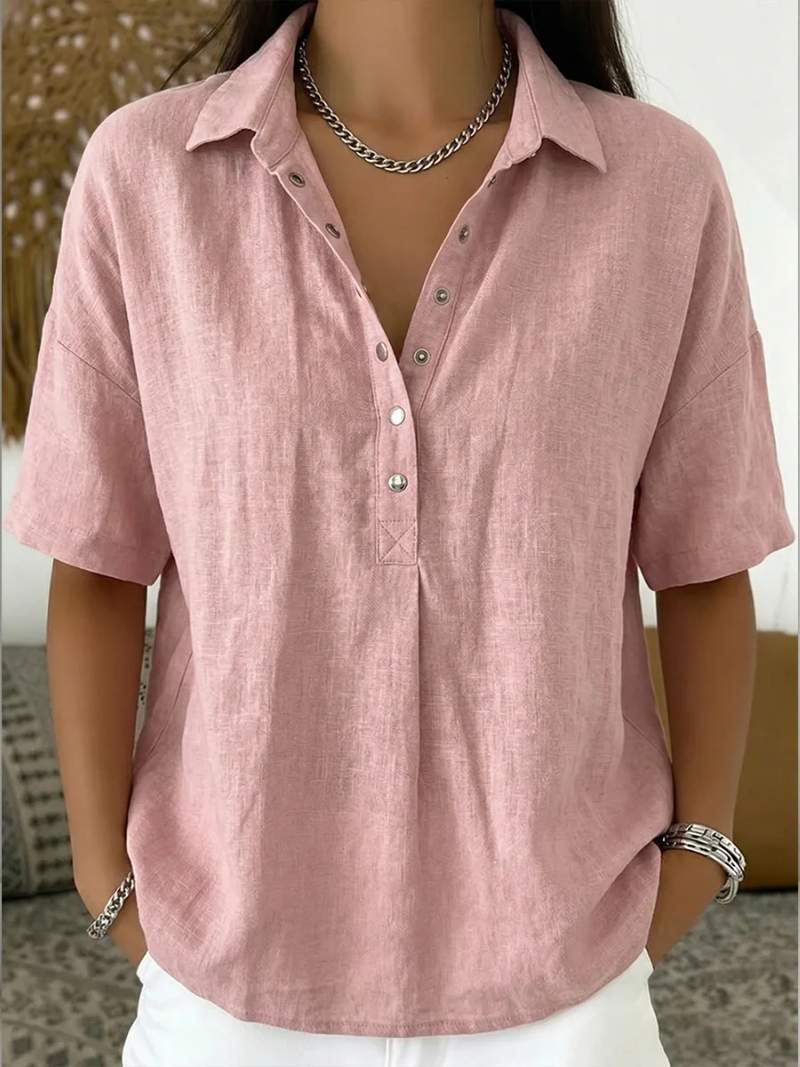 Violeta | Blusa con Cuello y Botones