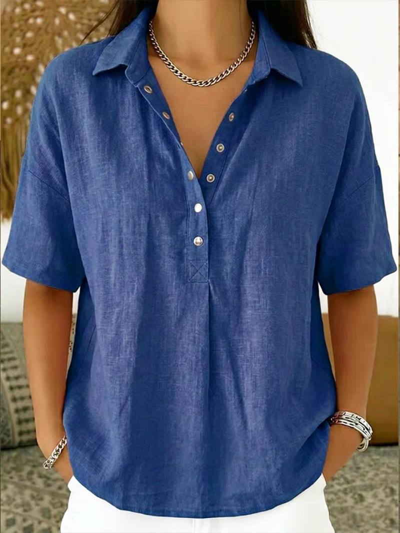 Violeta | Blusa con Cuello y Botones