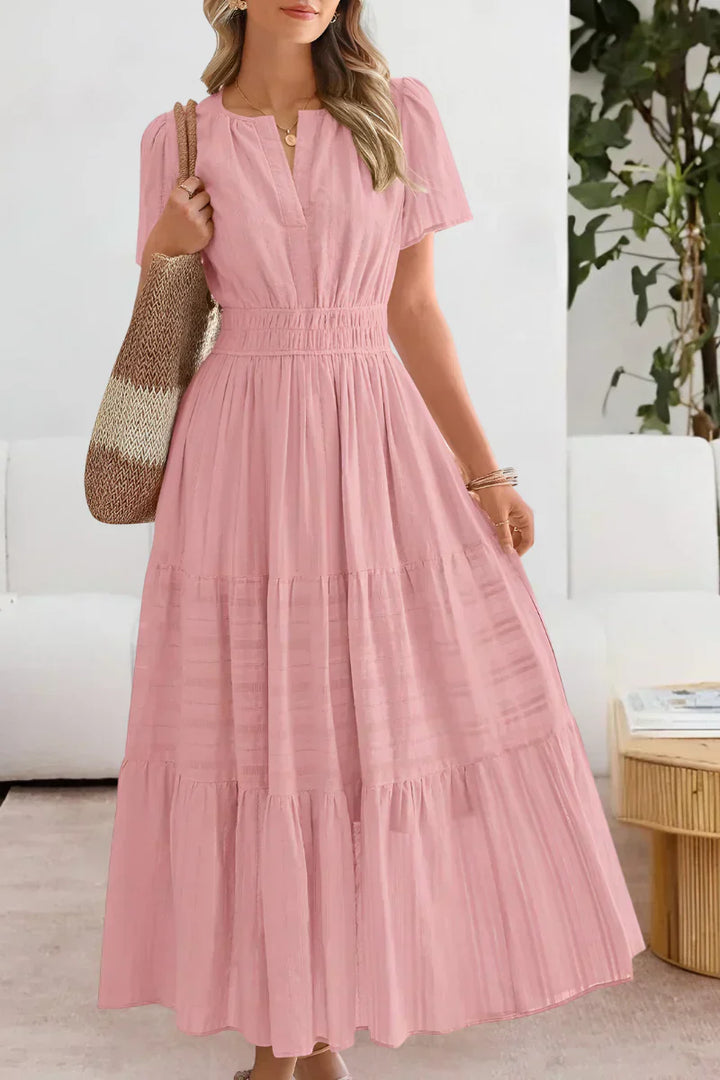 Emma | Vestido maxi con cintura fruncida