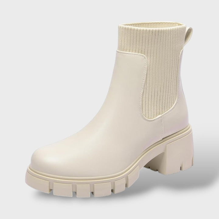 Botines Chelsea con Tacón Grueso Mujer