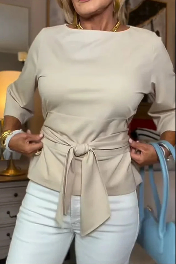 María™ | Top Elegante con Lazo a la Cintura