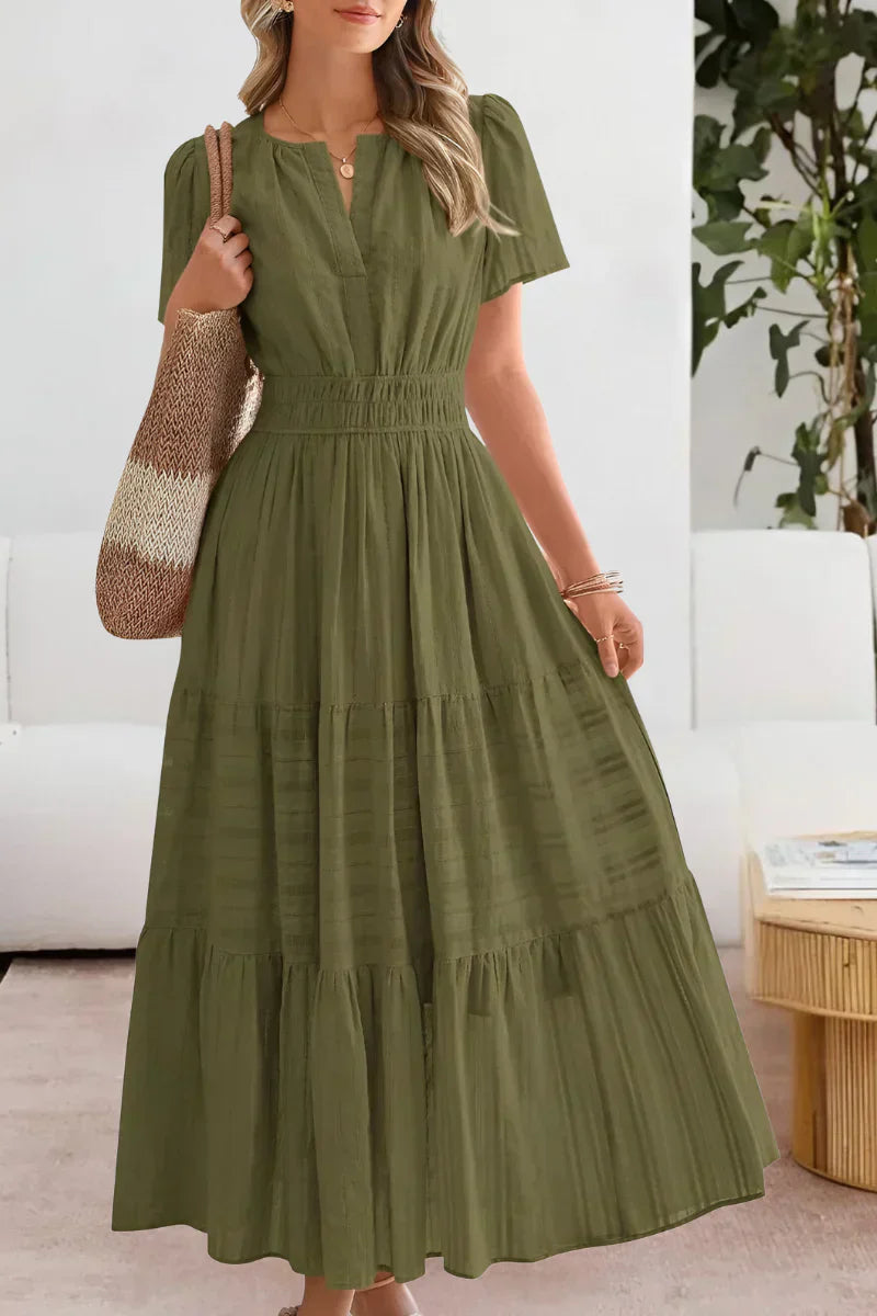 Emma | Vestido maxi con cintura fruncida