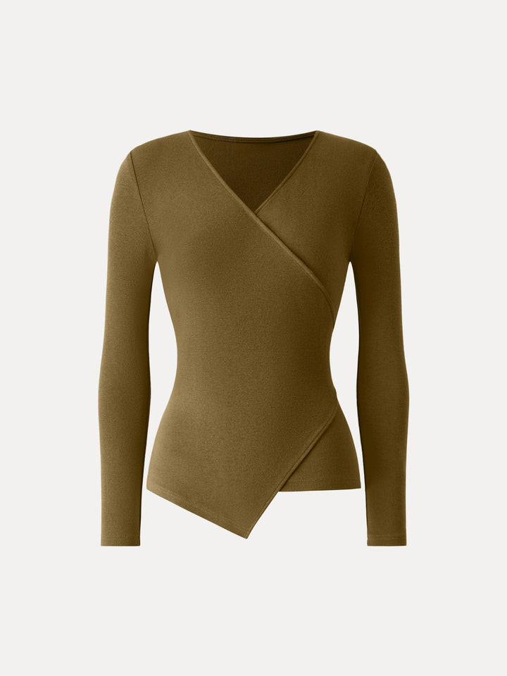 Elena| Camiseta Verde con Cuello en V