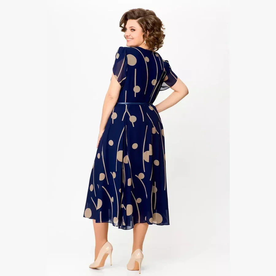 Elena's | Vestido Midi De Gasa