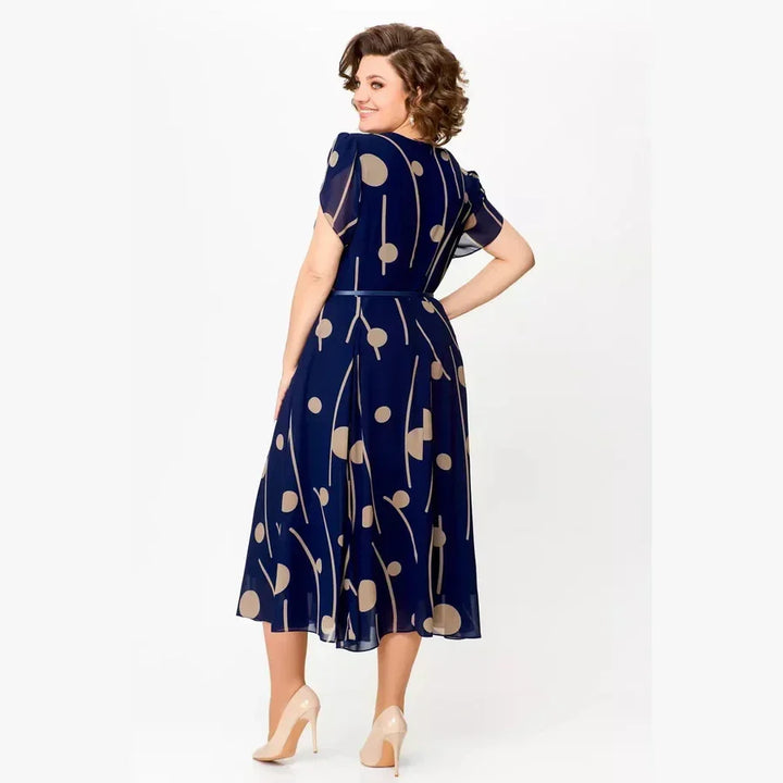 Elena's | Vestido Midi De Gasa