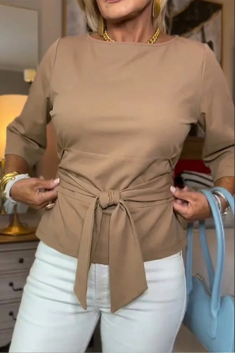 María™ | Top Elegante con Lazo a la Cintura