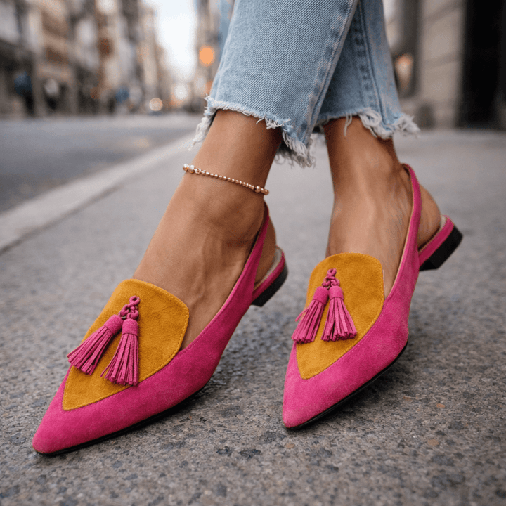 Elena | Sandalias con tiras y borlas