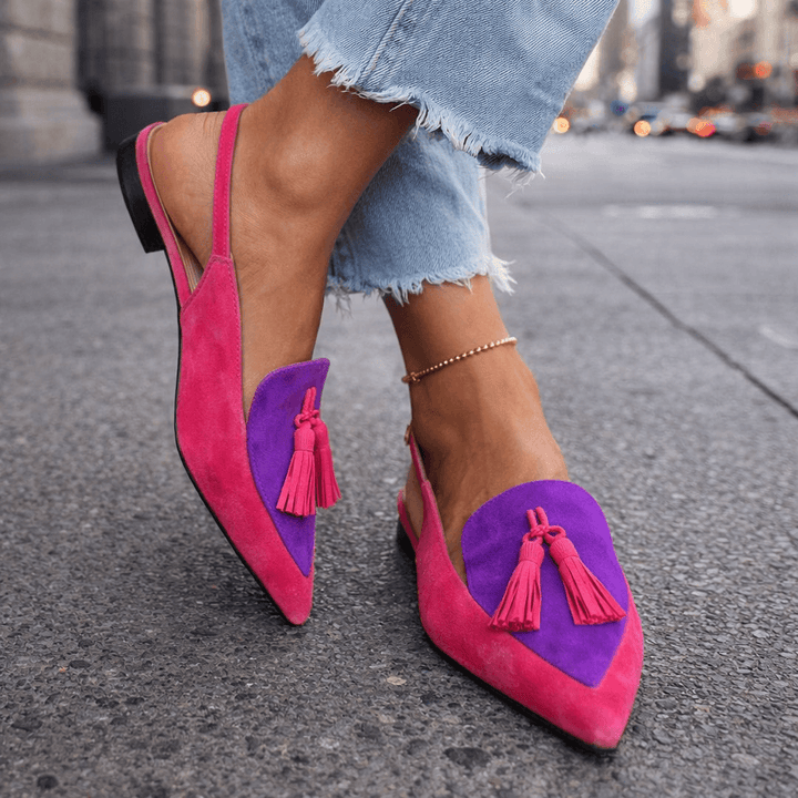 Elena | Sandalias con tiras y borlas