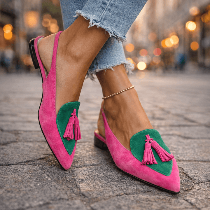 Elena | Sandalias con tiras y borlas