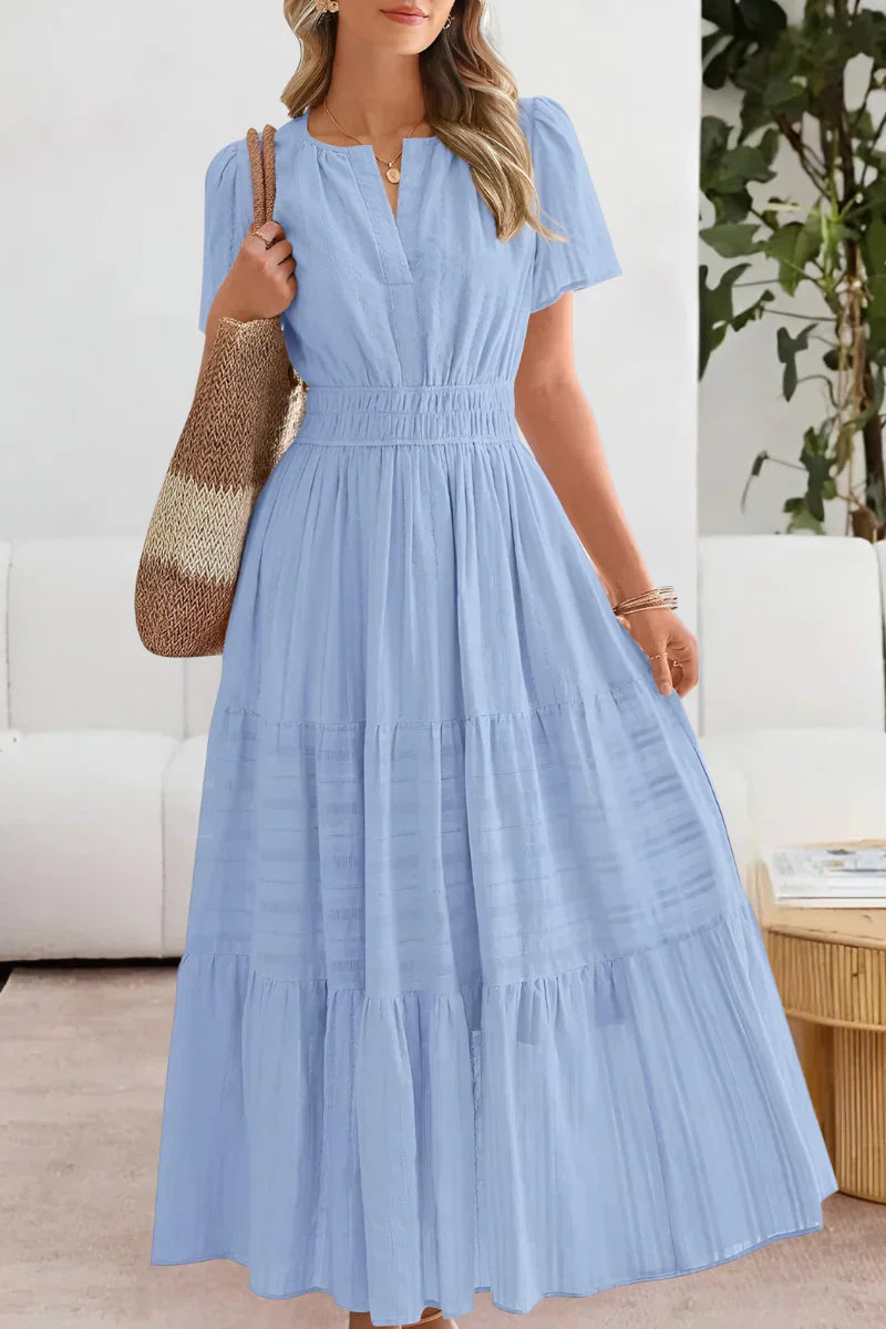 Emma | Vestido maxi con cintura fruncida