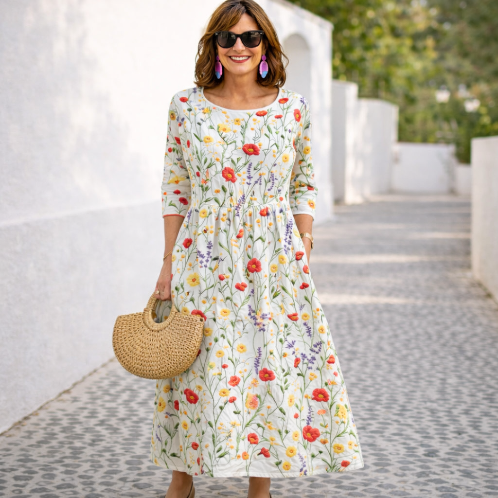 Nelia | Vestido maxi floral