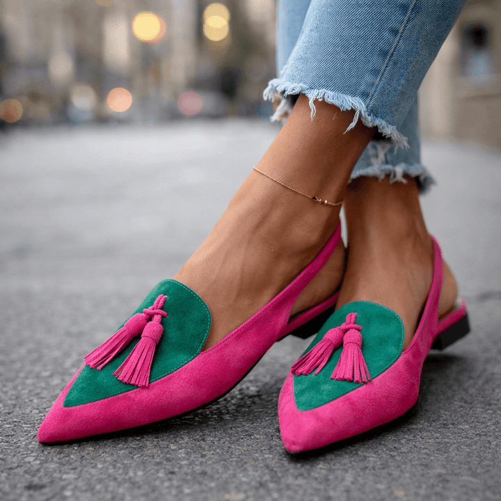 Elena | Sandalias con tiras y borlas