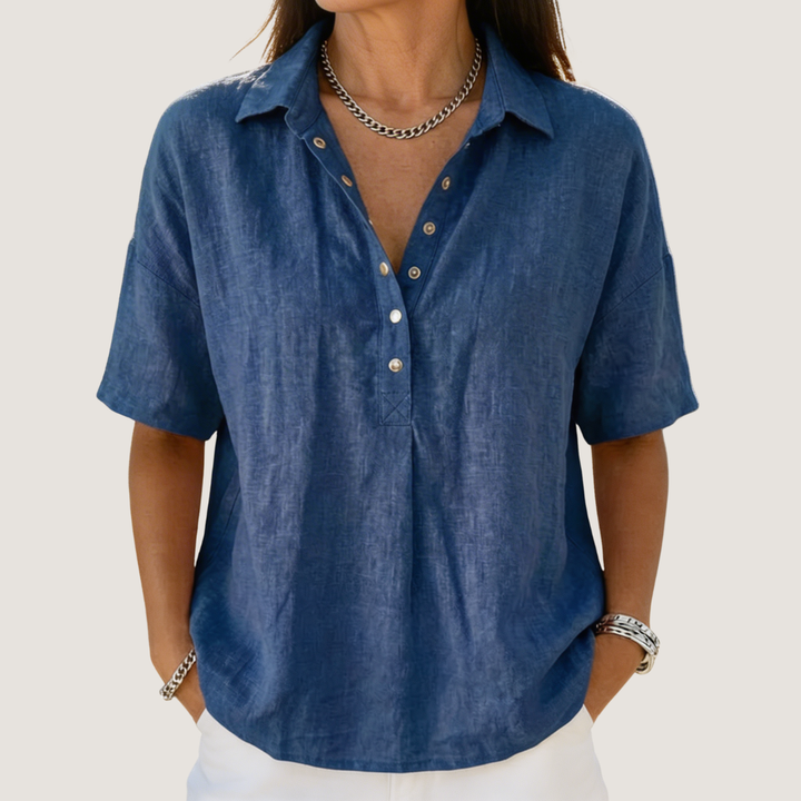 Violeta | Blusa con Cuello y Botones