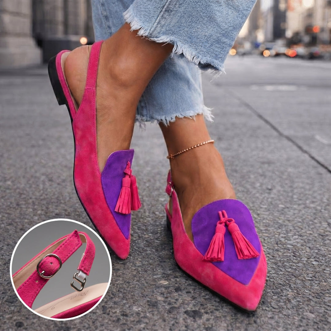 Lorena Sandalias con Tiras y Borlas