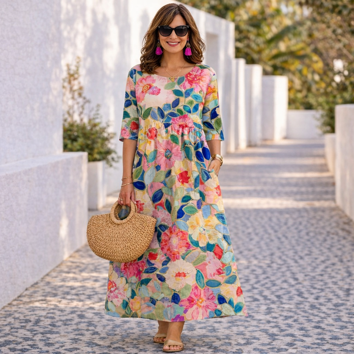 Susana | Vestido Floral con un Toque de Verano