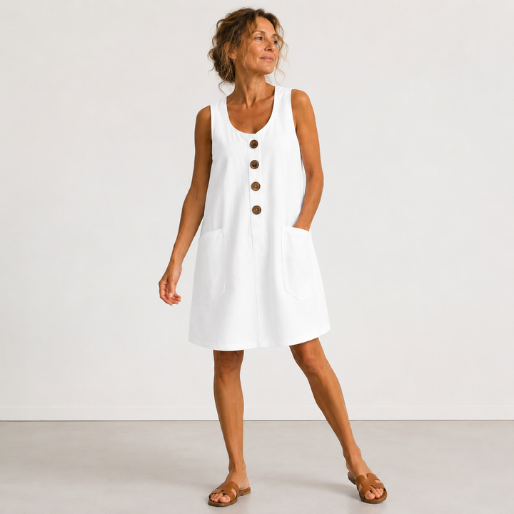 Elena's | Vestido de algodón y lino