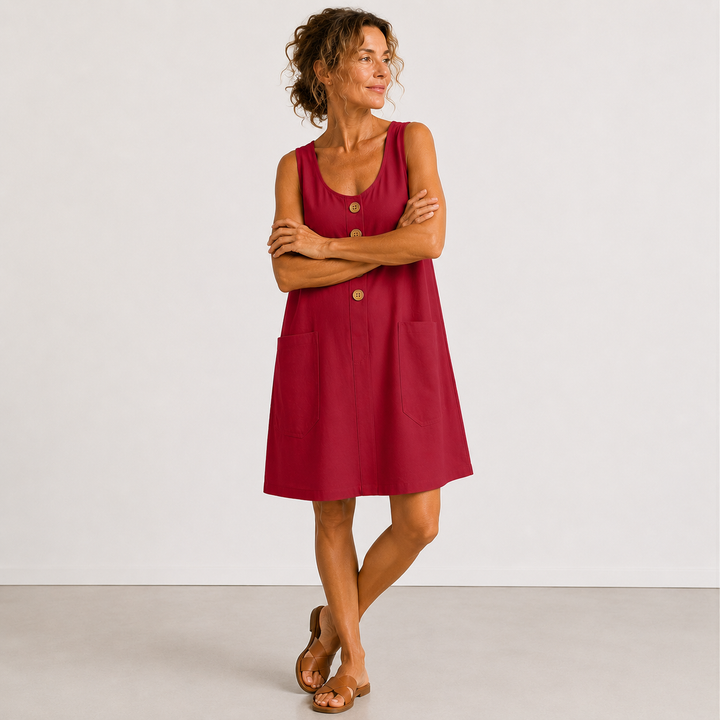 Elena's | Vestido de algodón y lino