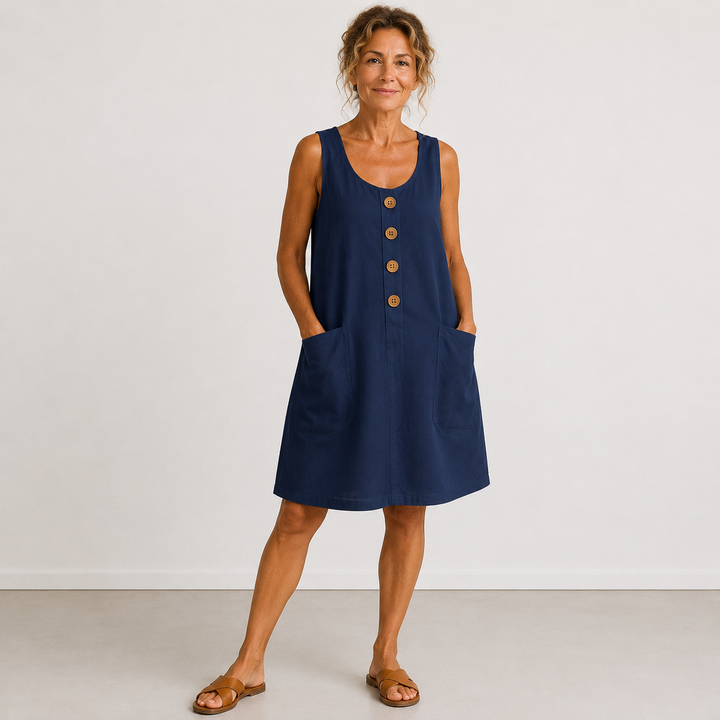 Elena's | Vestido de algodón y lino