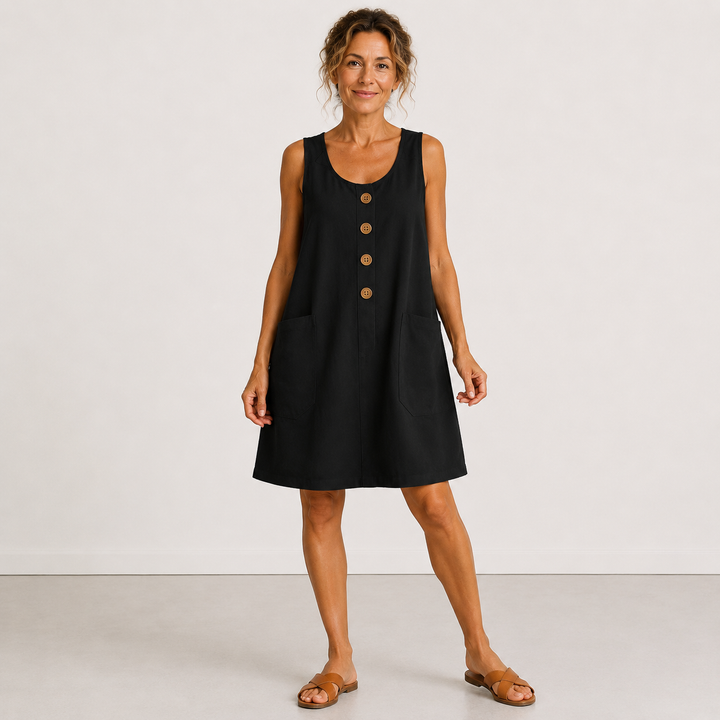 Elena's | Vestido de algodón y lino