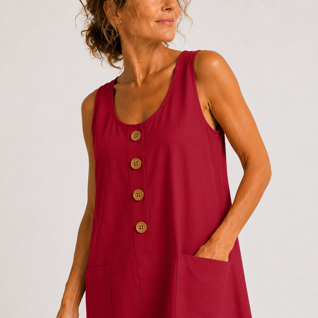 Elena's | Vestido de algodón y lino