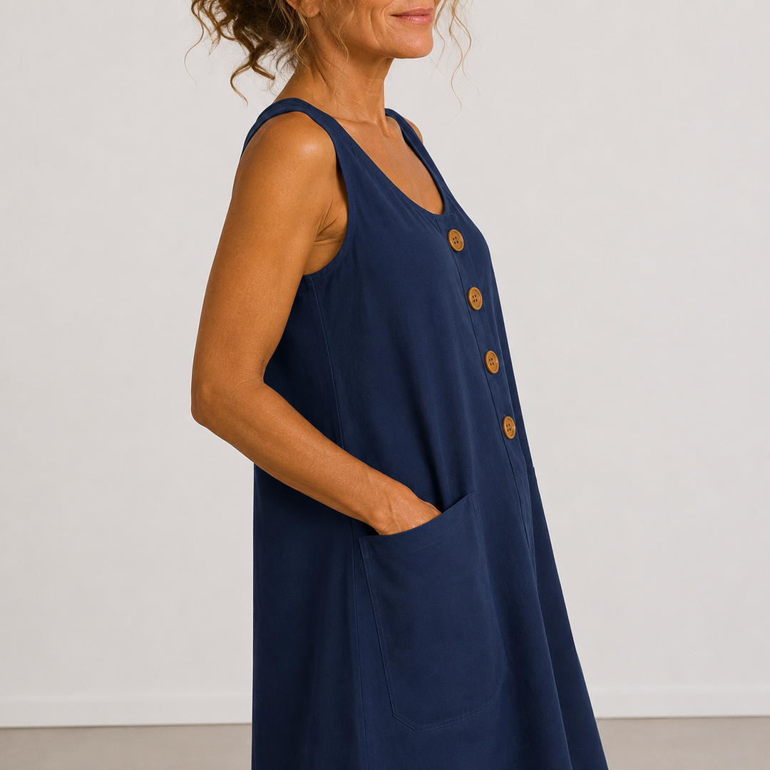 Elena's | Vestido de algodón y lino