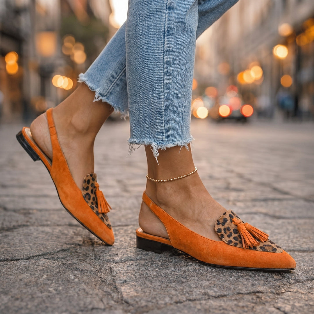 Elena | Sandalias con tiras y borlas