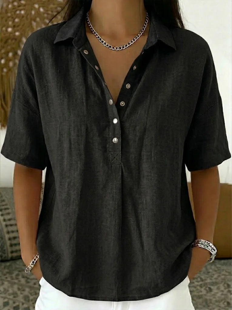 Violeta | Blusa con Cuello y Botones