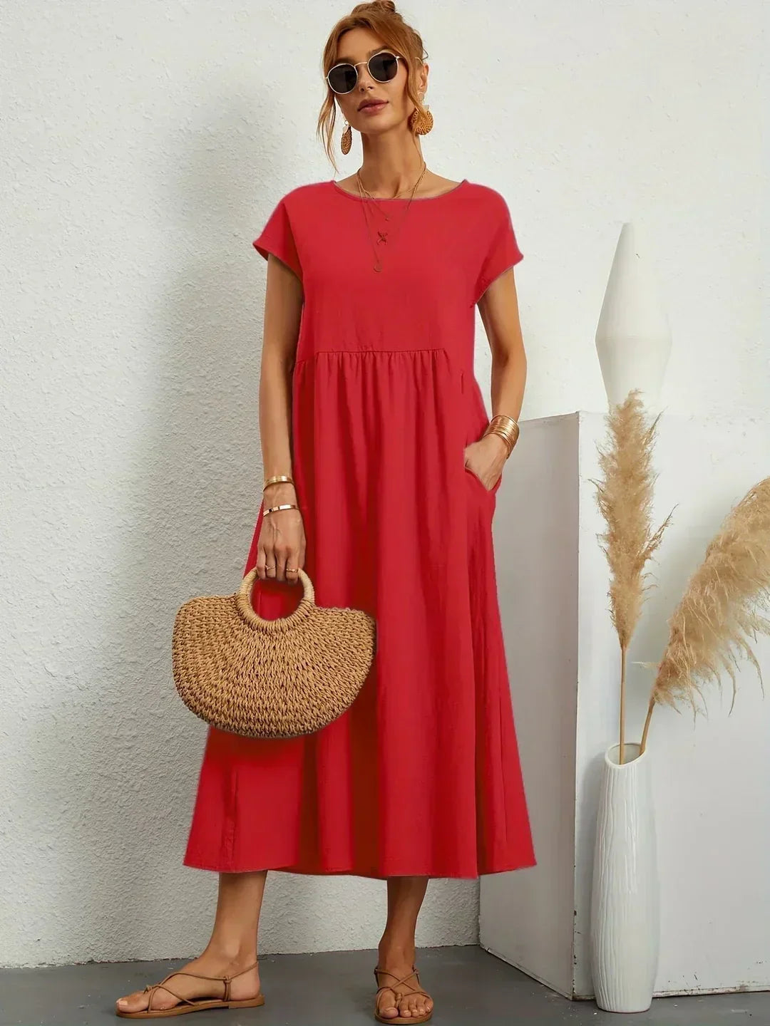 Gabriela™ | Vestido midi fluido de elegancia atemporal