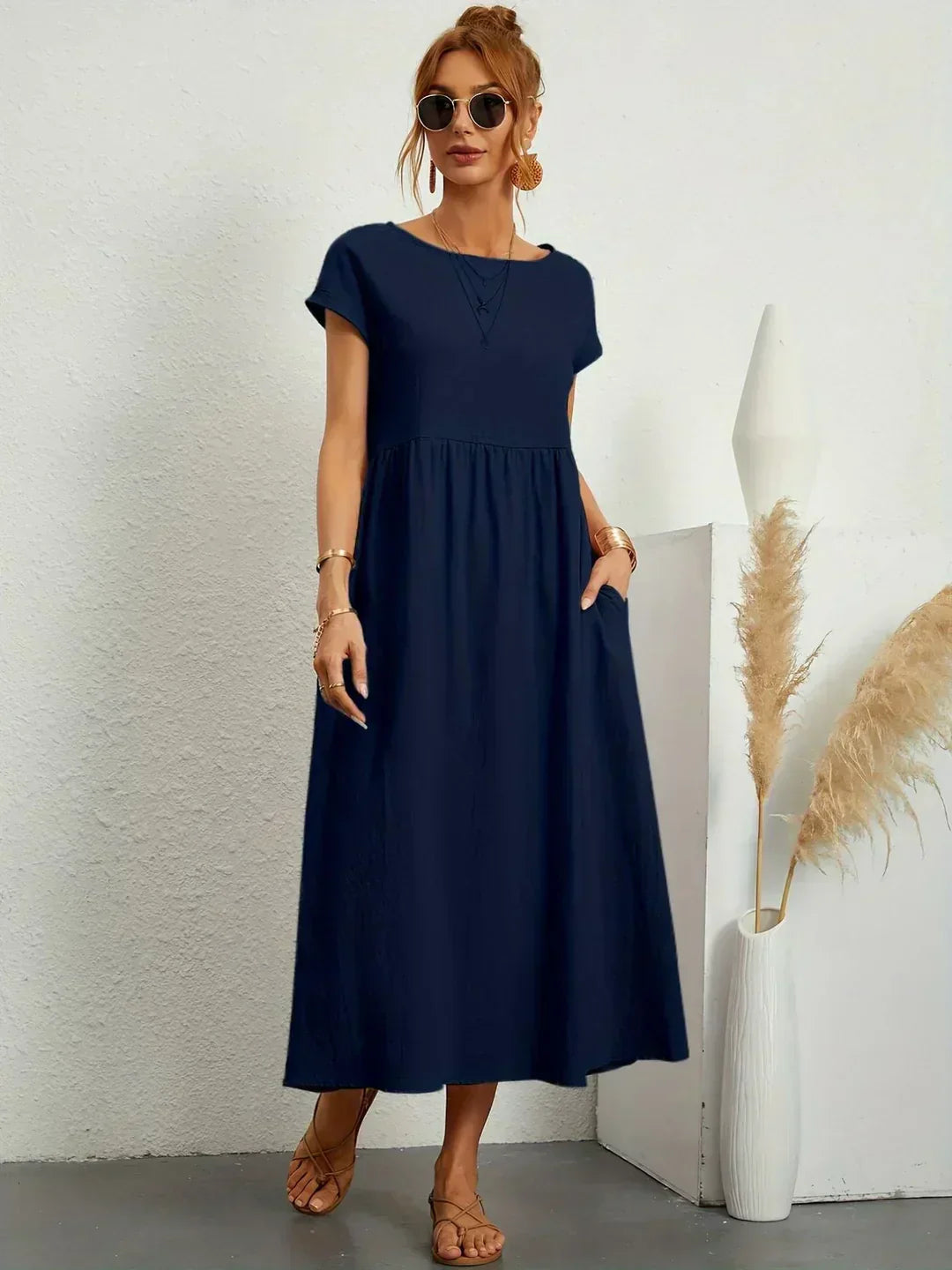 Gabriela™ | Vestido midi fluido de elegancia atemporal