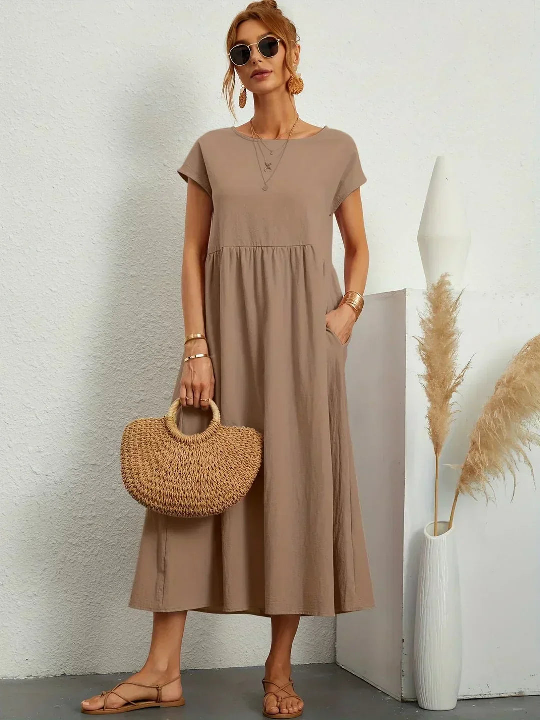 Gabriela™ | Vestido midi fluido de elegancia atemporal