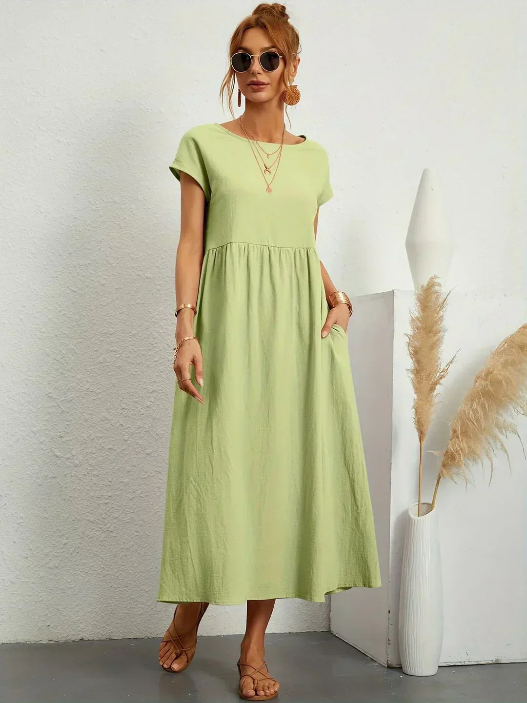 Gabriela™ | Vestido midi fluido de elegancia atemporal