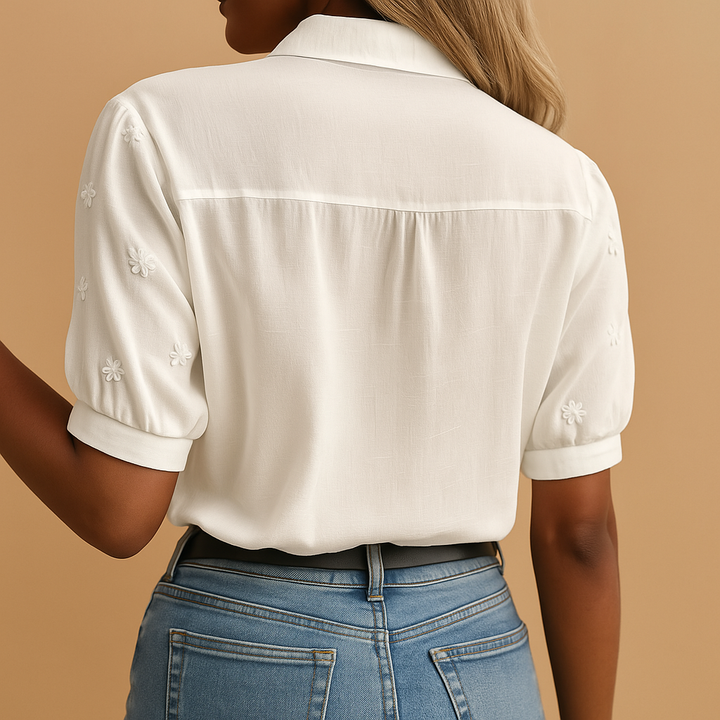Elisa | Blusa blanca de tendencia