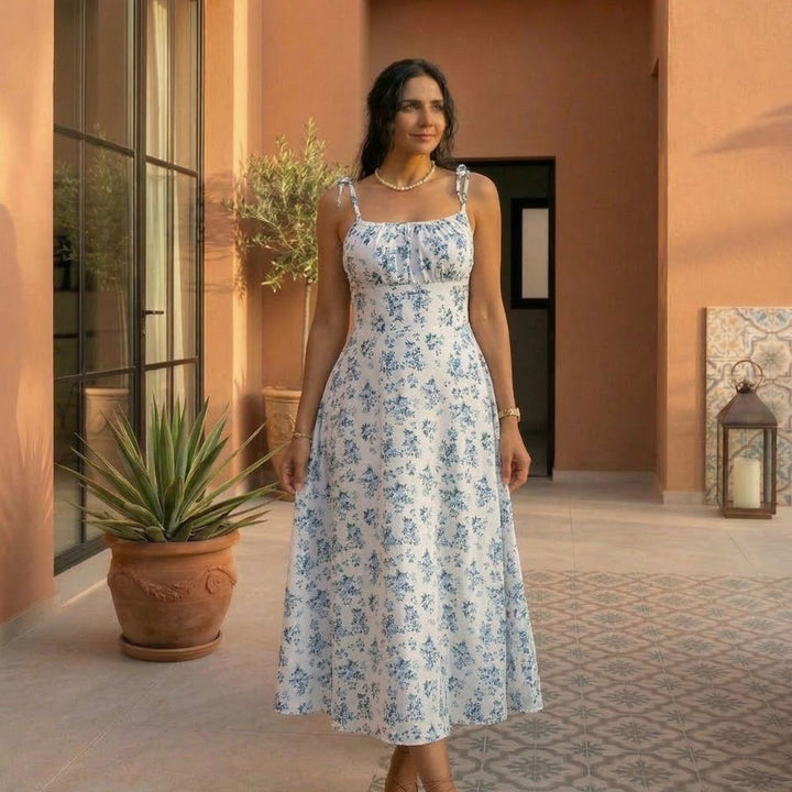 Naomi | Playero con tirantes finos y estampado floral