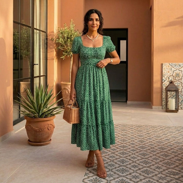 Julia | Vestido midi con estampado floral