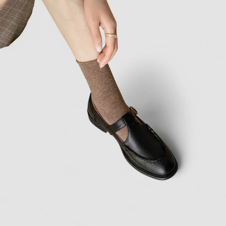 Zhelynne | Zapatos ortopédicos Mary Jane de punta cuadrada