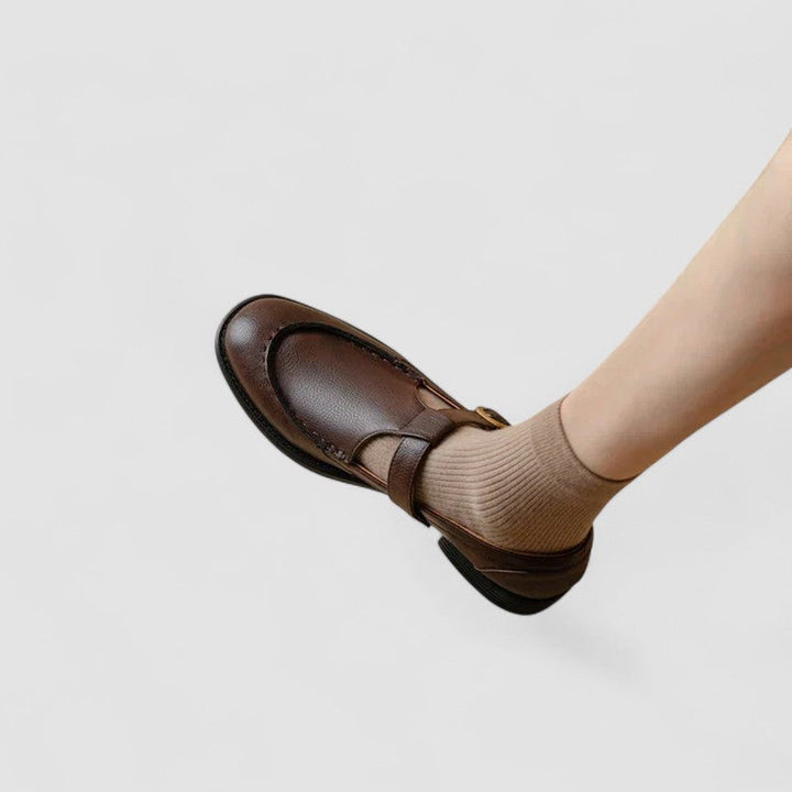 Zhelynne | Zapatos ortopédicos Mary Jane de punta cuadrada