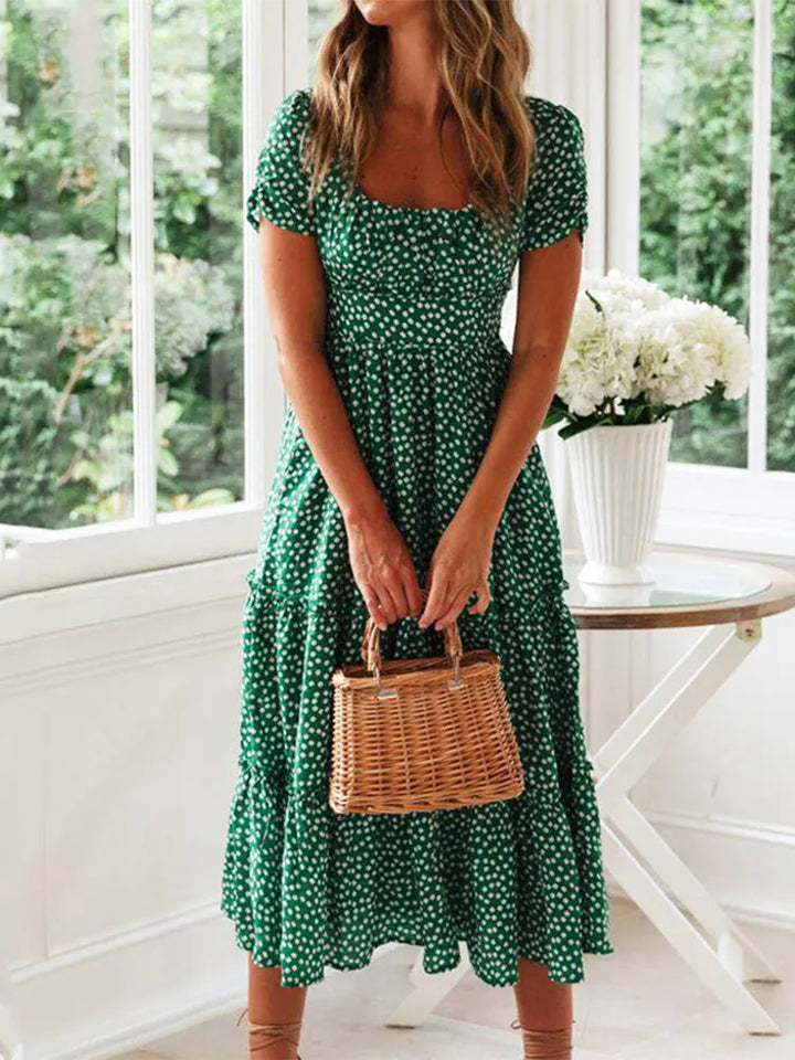 Julia | Vestido midi con estampado floral