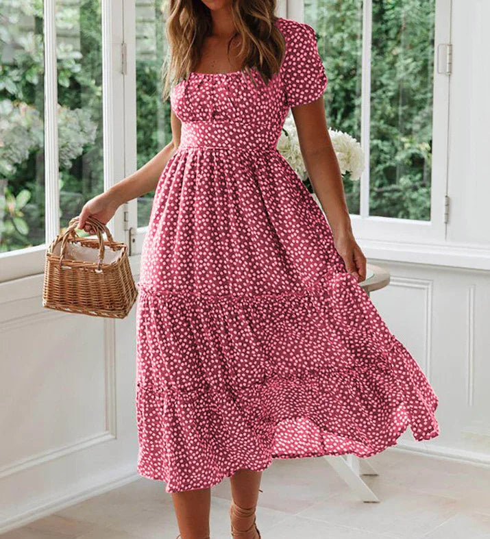 Julia | Vestido midi con estampado floral