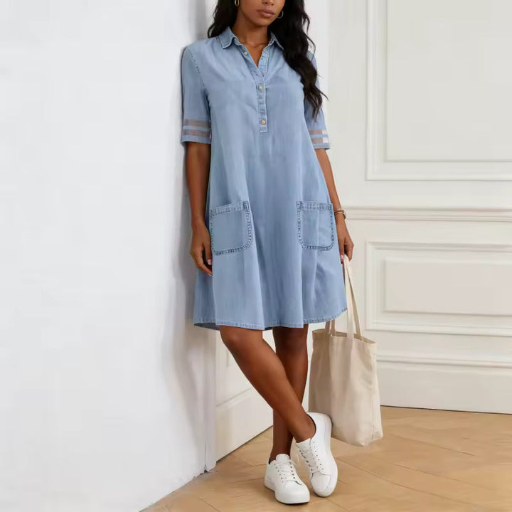 Brittany | Vestido vaquero que acentúa la figura