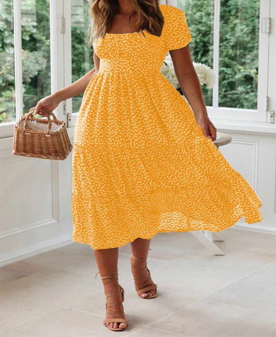 Julia | Vestido midi con estampado floral