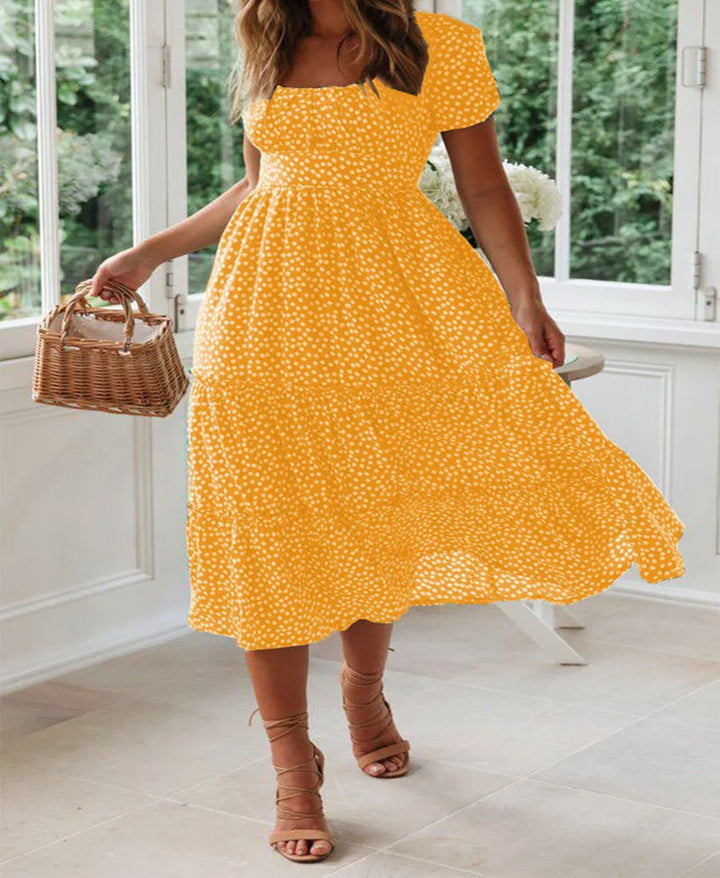 Julia | Vestido midi con estampado floral
