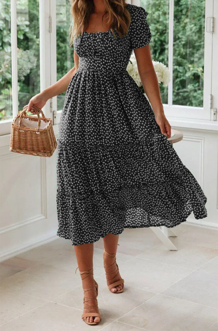 Julia | Vestido midi con estampado floral