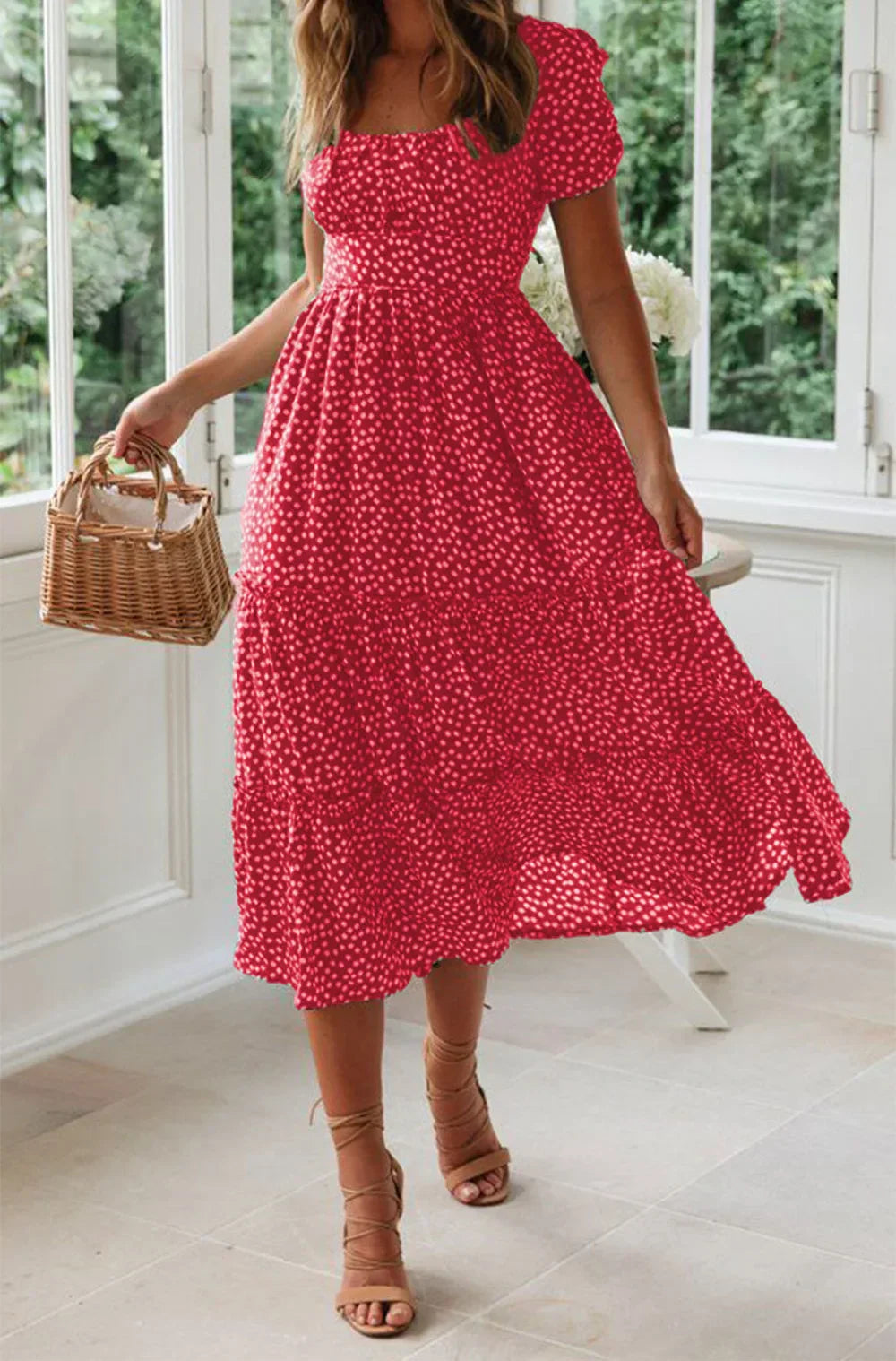 Julia | Vestido midi con estampado floral
