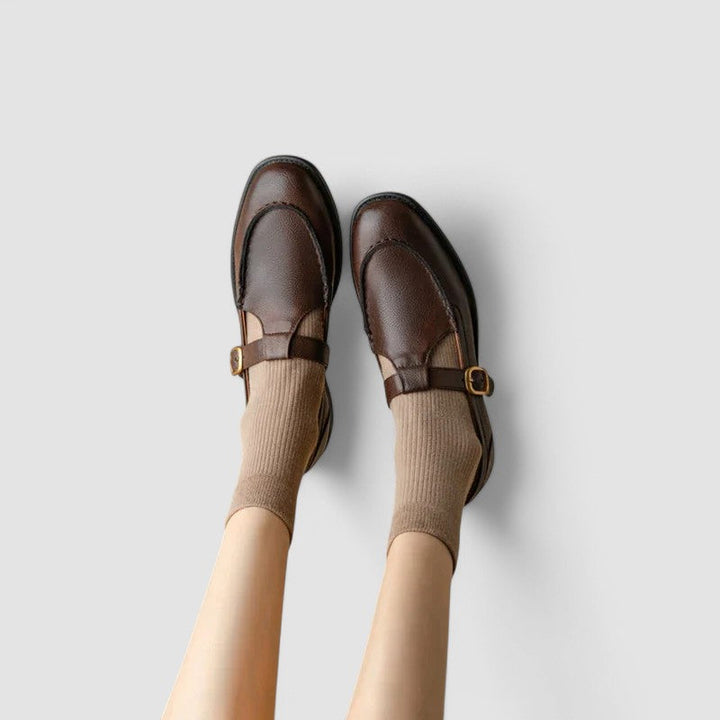 Zhelynne | Zapatos ortopédicos Mary Jane de punta cuadrada