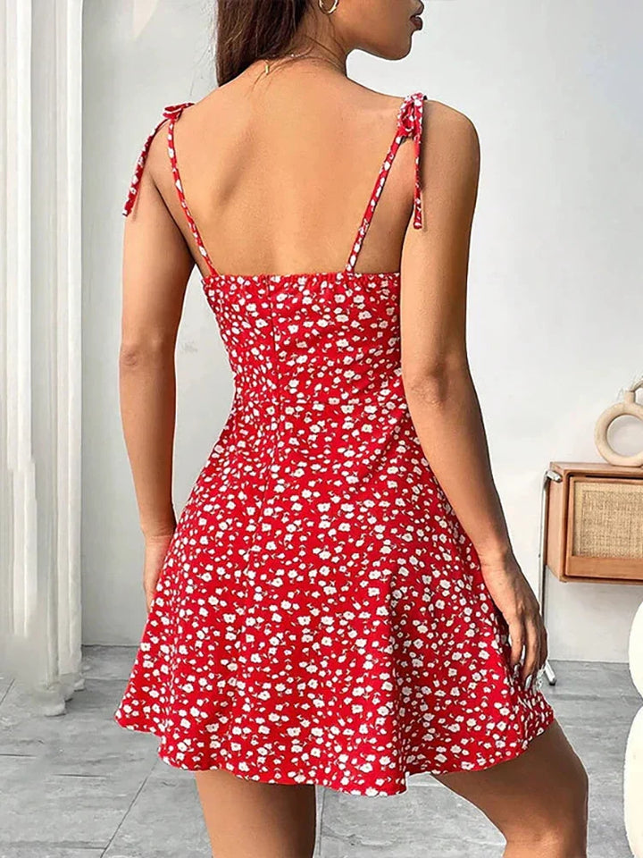 Lara | Short playero con tirantes finos y estampado floral