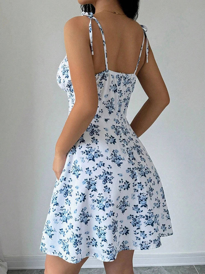 Lara | Short playero con tirantes finos y estampado floral